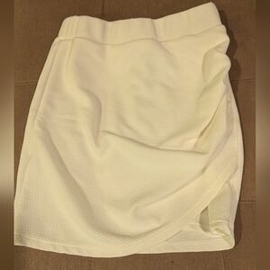 Cream Textured Skirt
